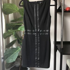 Tart Size S Black Dress with Leather Detailing.